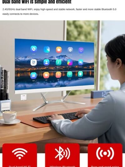 New All-In-One Computer for Office Use, Core 8Th Generation I3-8100, Suitable for Cashiering, Online Classes, Gaming, I7 Desktop Home Use All-In-One Computer Complete Set
