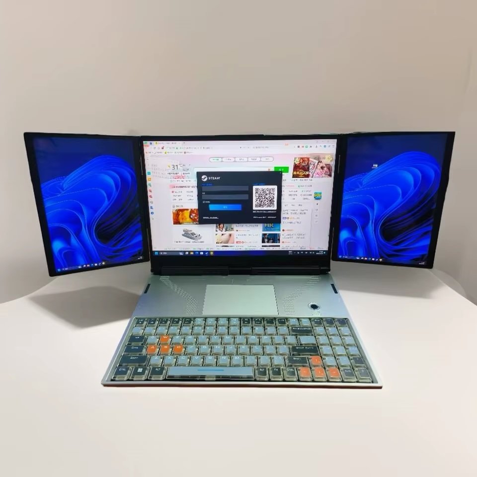 RAM 16G ROM 128G-1TB 16inch+10.5" +10.5" Three Screen Syncretism i5-1235U ultra Slim Aluminum Mechanical Backlit Keyboard LAPTOP - Image 3