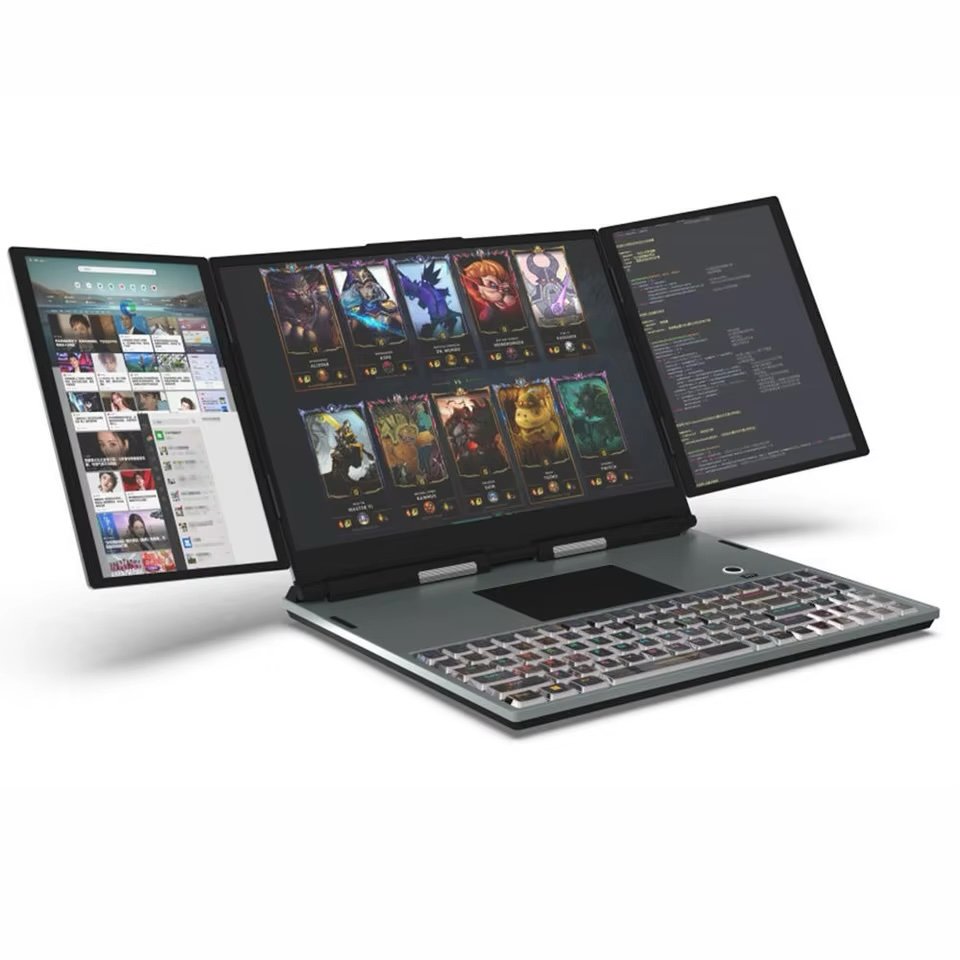 RAM 16G ROM 128G-1TB 16inch+10.5" +10.5" Three Screen Syncretism i5-1235U ultra Slim Aluminum Mechanical Backlit Keyboard LAPTOP