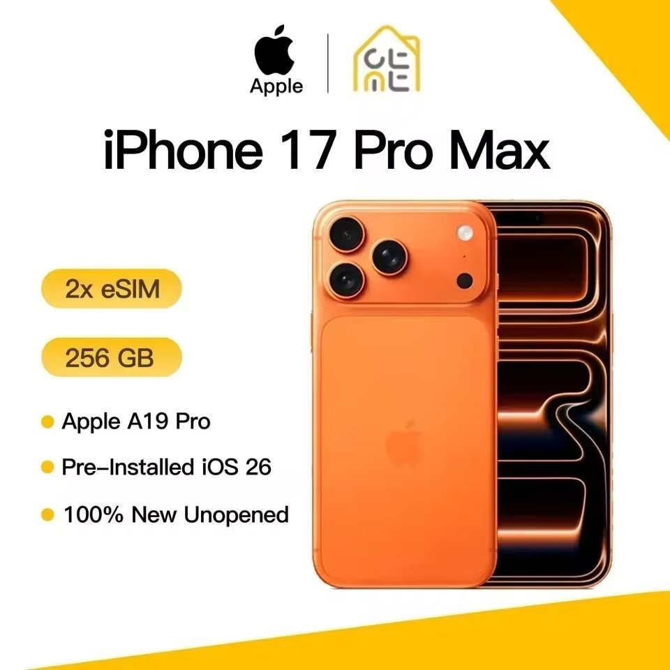 Apple iPhone 17 Pro Max Original Fully Unlocked ESIM 120Hz 6.9' Super Retina XDR OLED A19 Pro Chip Triple 48MP Brand New Sealed - Image 3