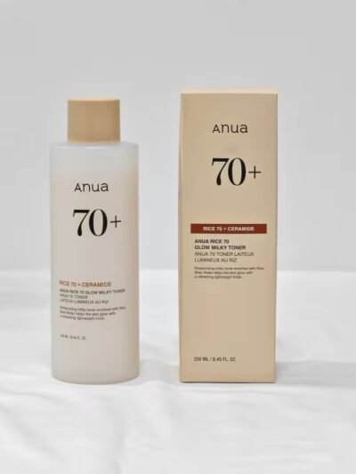 Korean Rice 70 Glow Milky Toner,Acne Moisturizing Rice Water Niacinamide Facial Essence Toner Pore Care Face Care Products 250ml