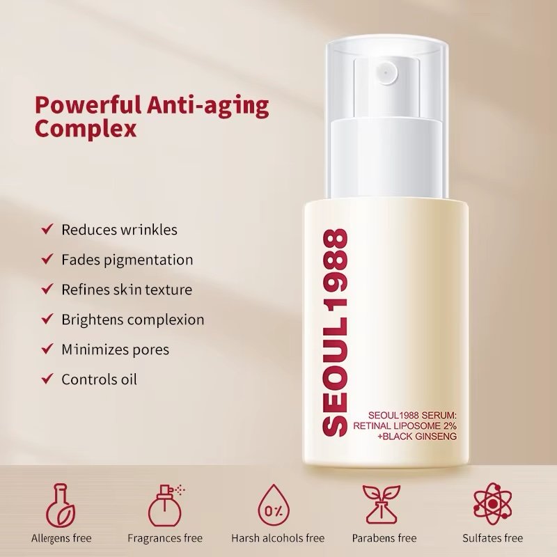 SEOUL 1988 Retinol Face Serum Fade Fine Wrinkle Moisturizing Whitening Remove Spot Shrink Pores Beauty Skin Care - Image 6