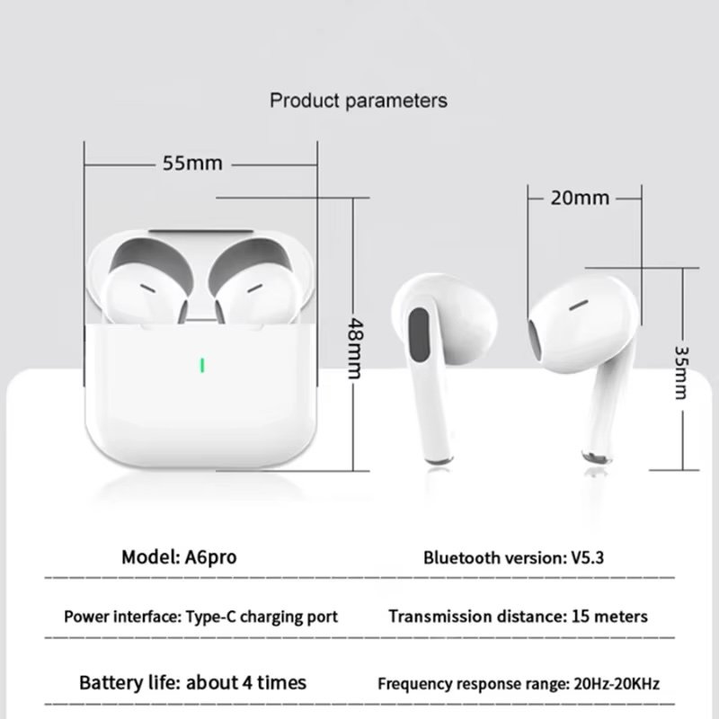 New Air Pro True Wireless Bluetooth Earphones Headphones HiFi Sound Latency ANC Noise Reduction Earbuds for IPhone Android