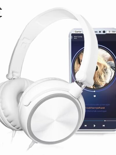Wired Headphones Over Ear Headsets HD Sound Bass HiFi Sound Music Stereo Earphone Flexible Adjustable Headset For PC Phone