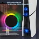 Cooling Fan For PS5 Slim Disc/Digital Console Cooling System with USB 3.0 Port Cooler For PlayStation 5 Slim Accessories